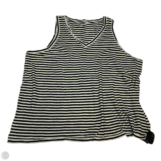 Top Sleeveless Basic By Madewell In Black & Cream, Size: 1x