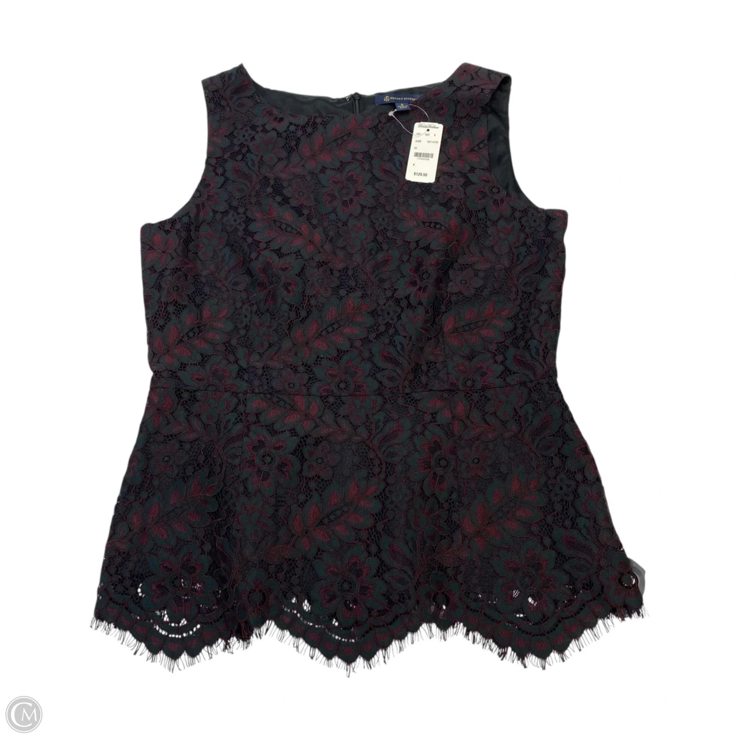 Top Sleeveless By Brooks Brothers In Green & Red, Size: M