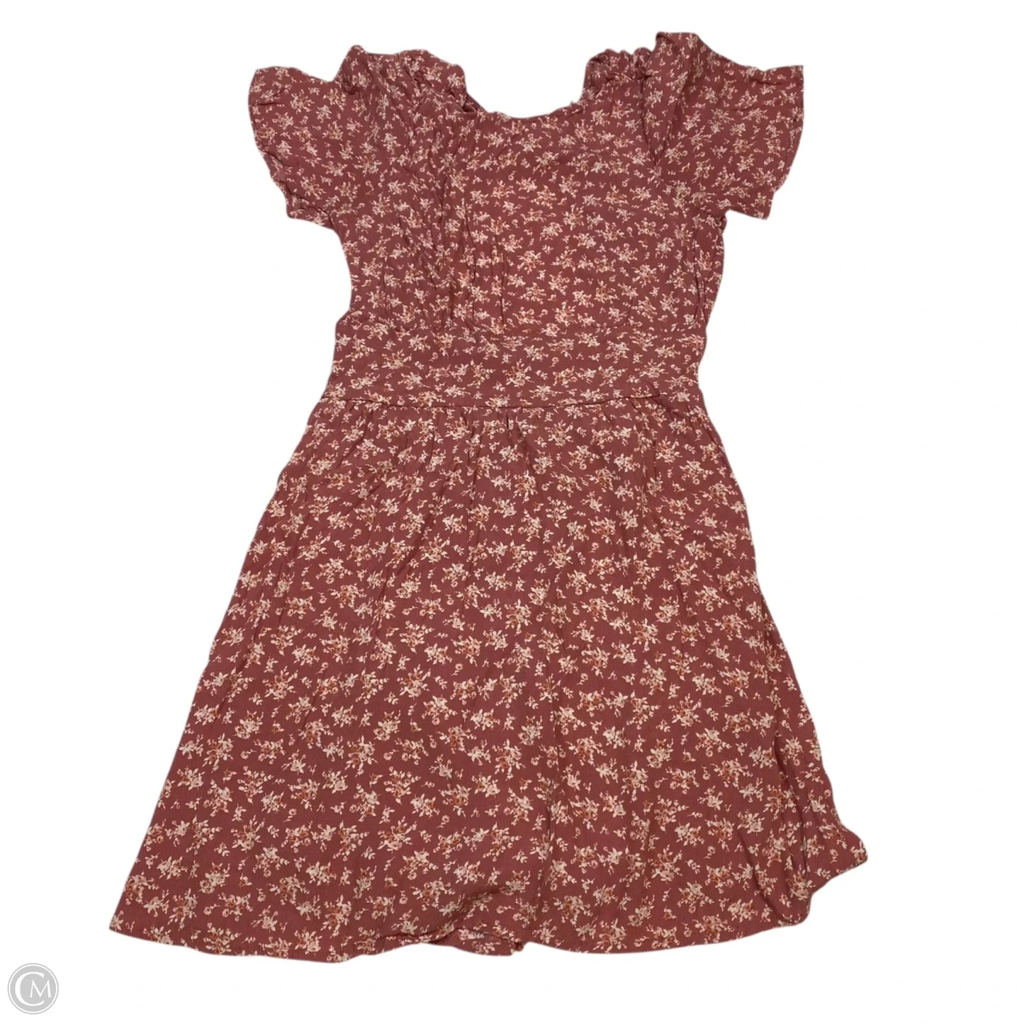 Dress Casual Short By Mi Ami In Pink & White, Size: L