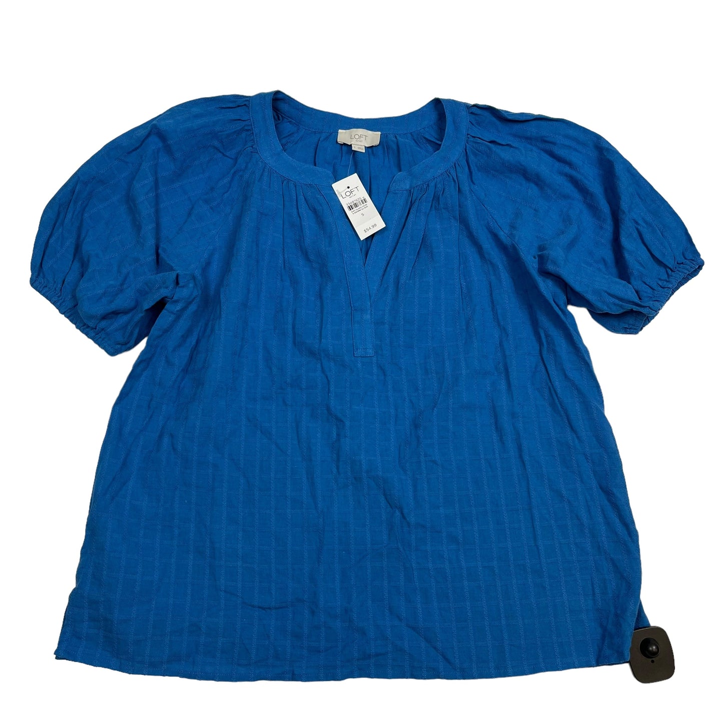 Blue Top Short Sleeve Loft, Size S