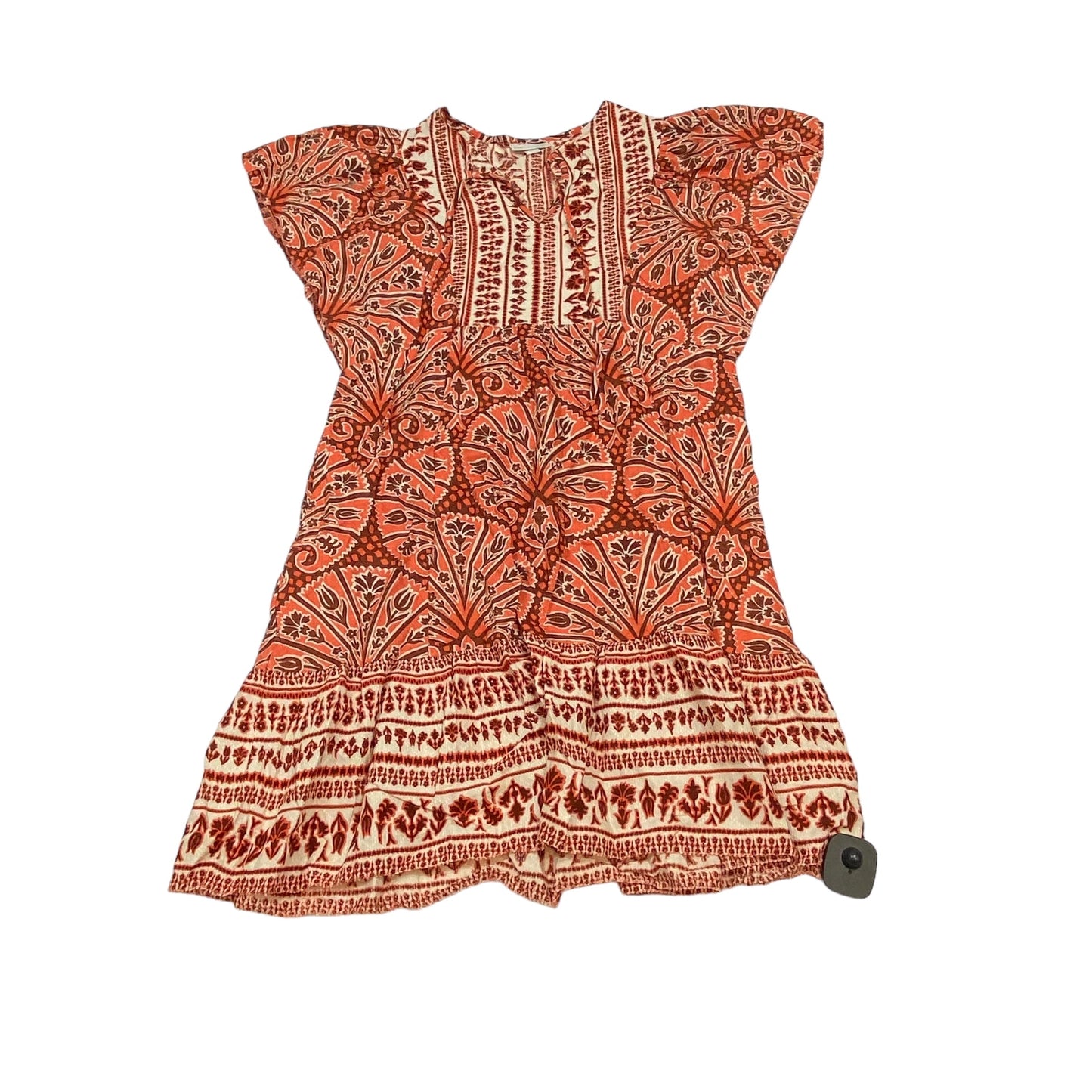 Orange Dress Casual Short Knox Rose, Size Xs