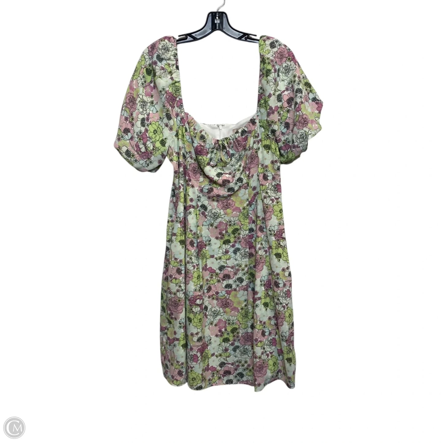 Dress Casual Short By Bcbgeneration In Green & Pink, Size: L