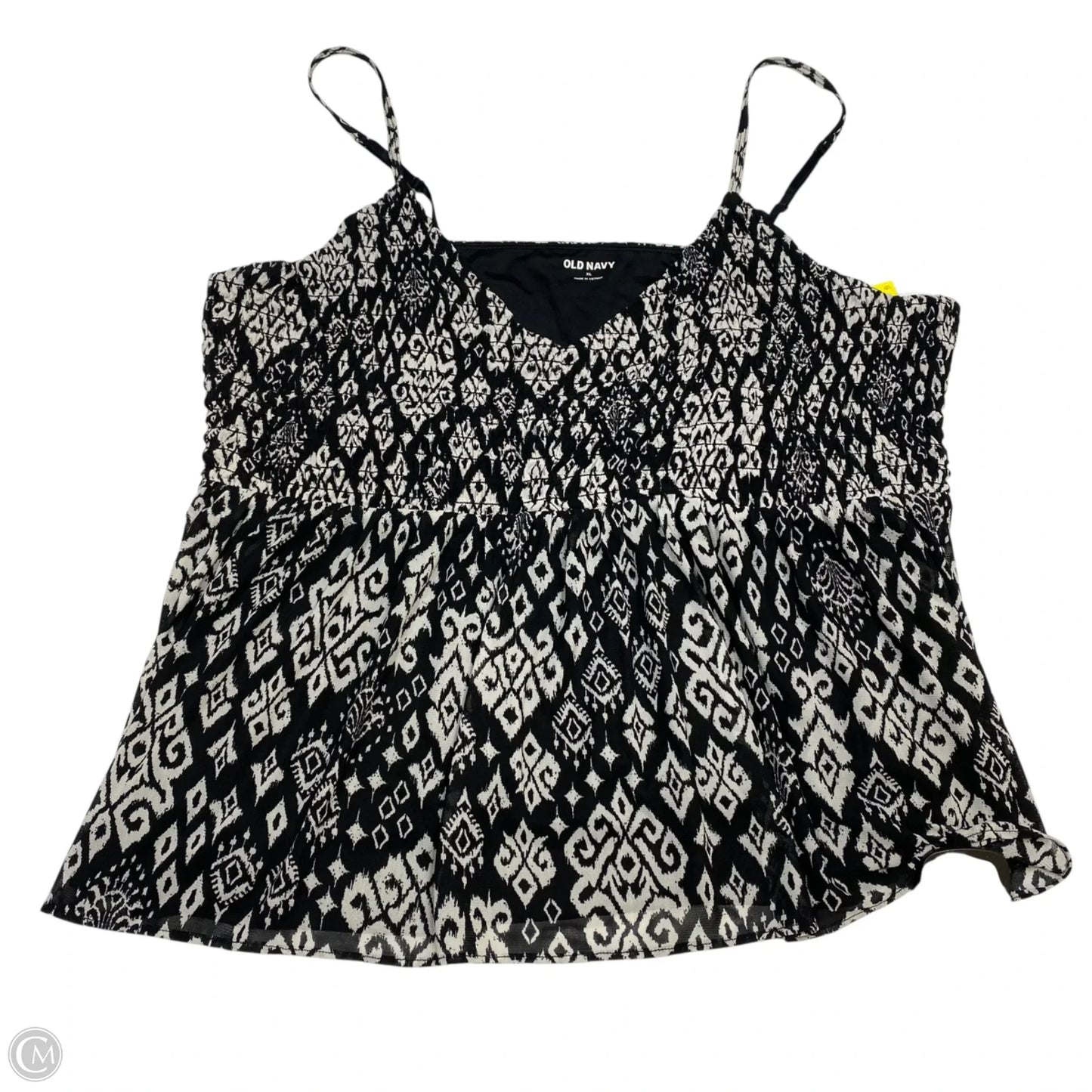 Top Sleeveless By Old Navy In Black & White, Size: Xl