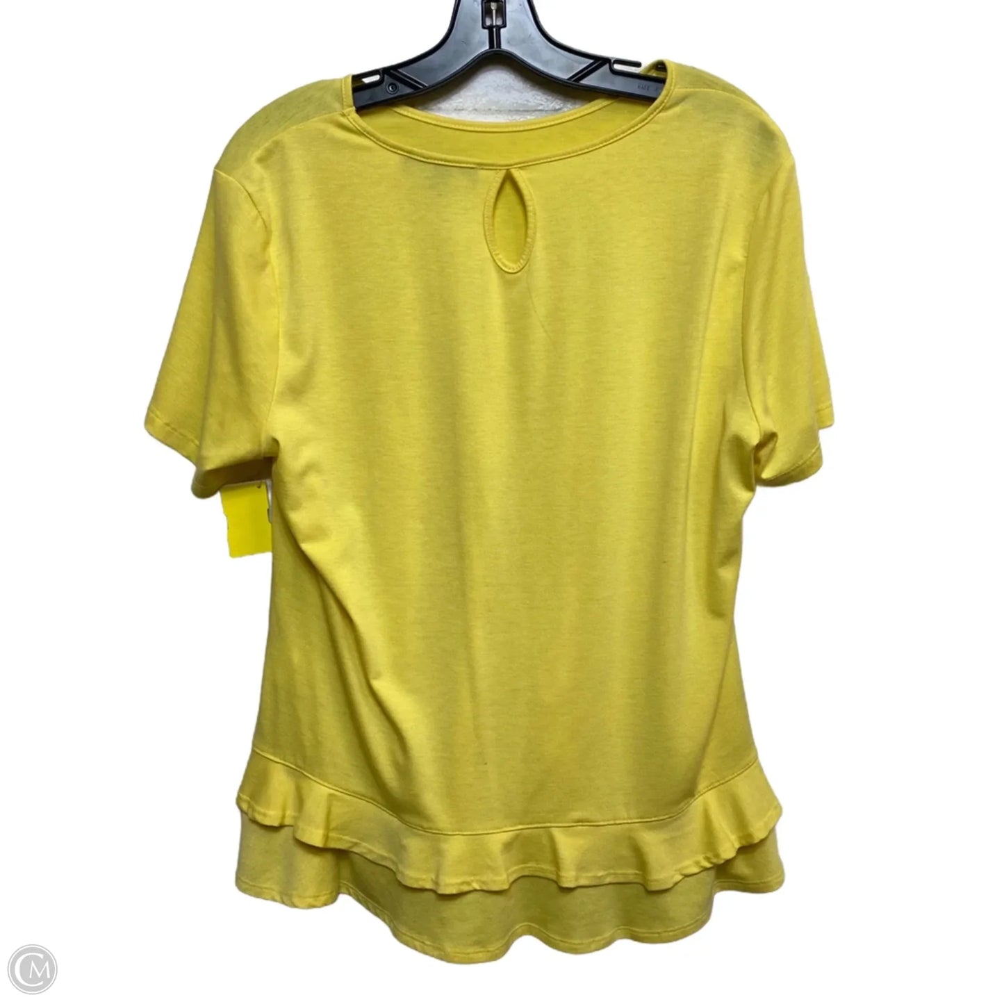 Top Short Sleeve By N Touch In Yellow, Size: M