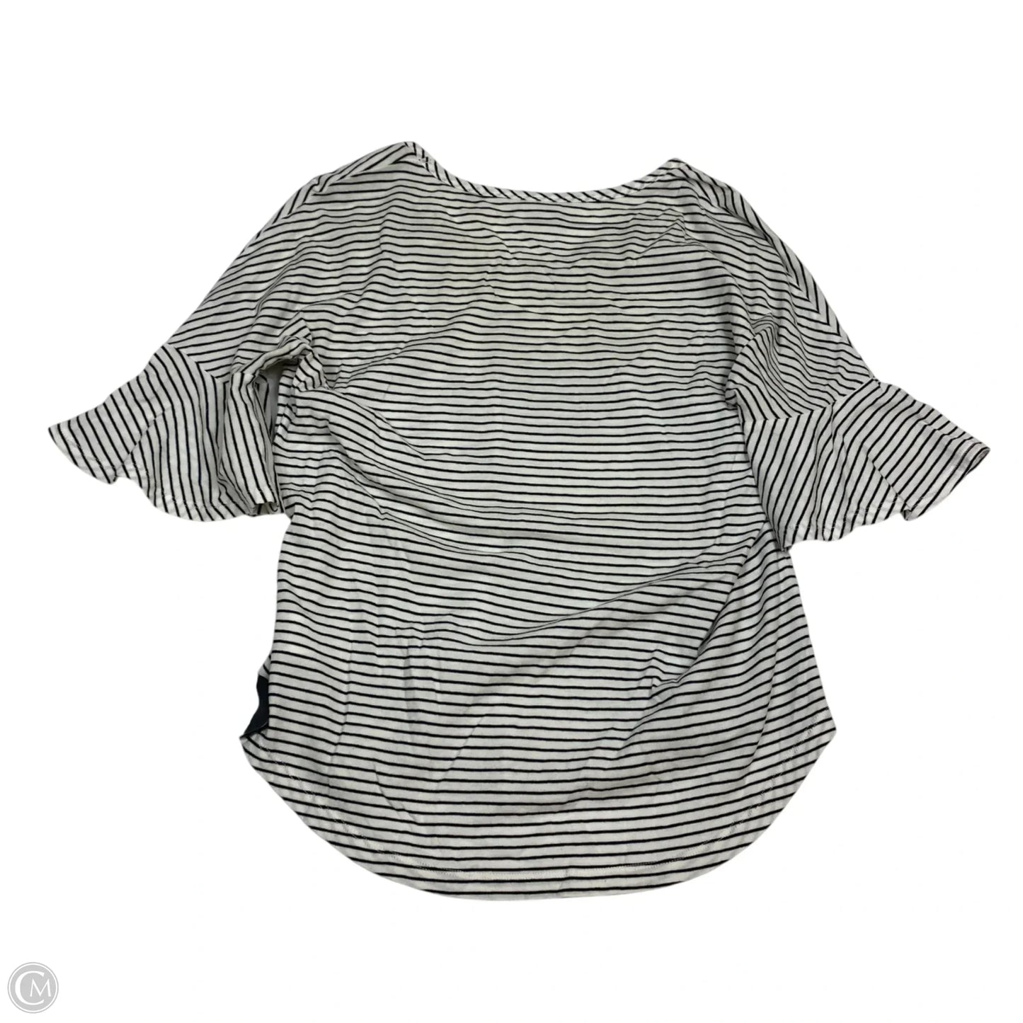 Top Short Sleeve By Cabi In Black & Cream, Size: Xs