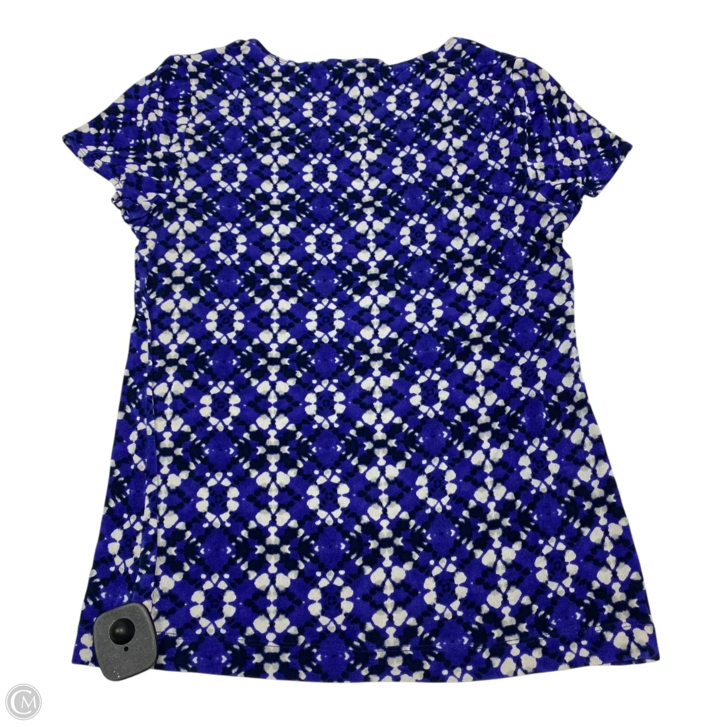 Top Short Sleeve By Chicos In Black & Blue, Size: S