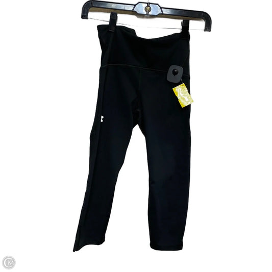 Athletic Leggings Capris By Under Armour In Black, Size: Xs