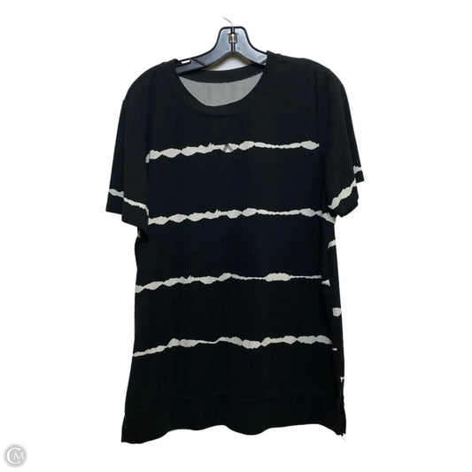 Top Short Sleeve By Cmf In Black & White, Size: Xl
