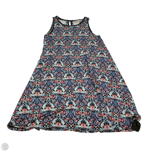 Dress Casual Short By Loft In Blue & Red, Size: M