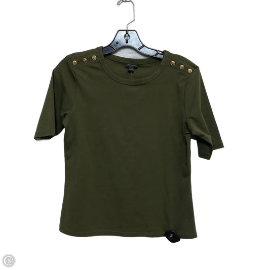 Top Short Sleeve By Ann Taylor In Green, Size: S