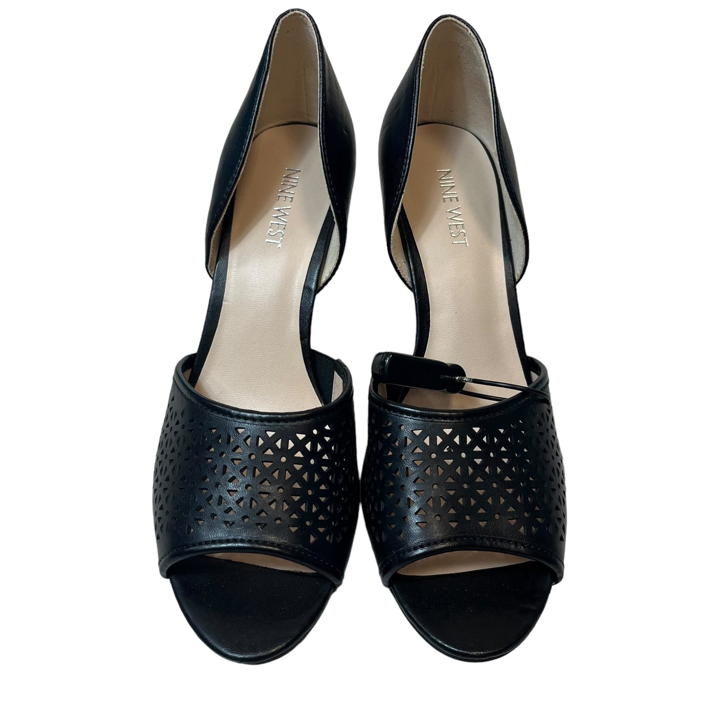 Black Shoes Heels Stiletto Nine West, Size 8.5