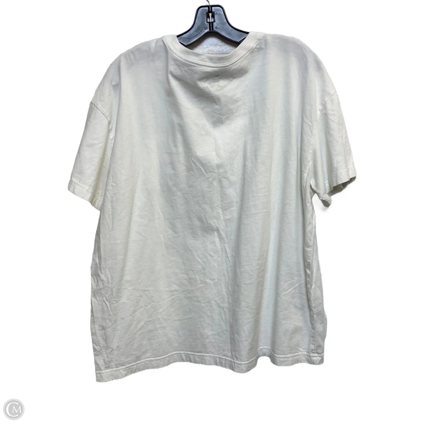 Athletic Top Short Sleeve By Nike In Cream, Size: Xl