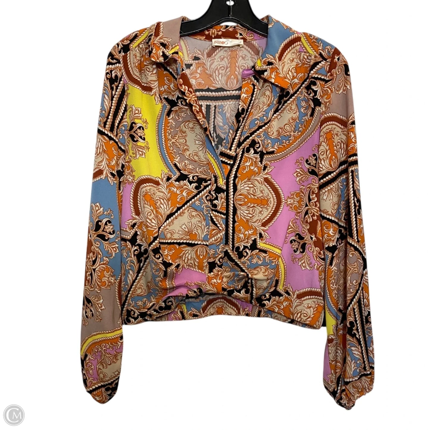 Top Long Sleeve By Intempo In Multi-colored, Size: S