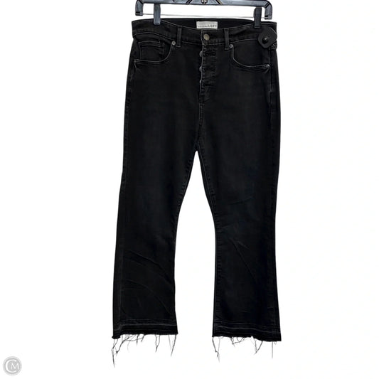 Jeans Cropped By Loft In Black Denim, Size: 8