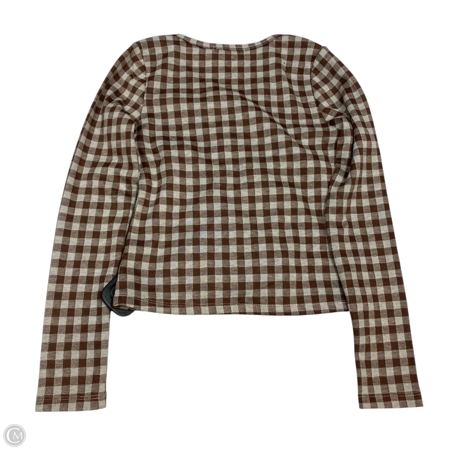 Top Long Sleeve By Full Tilt In Brown & Tan, Size: S