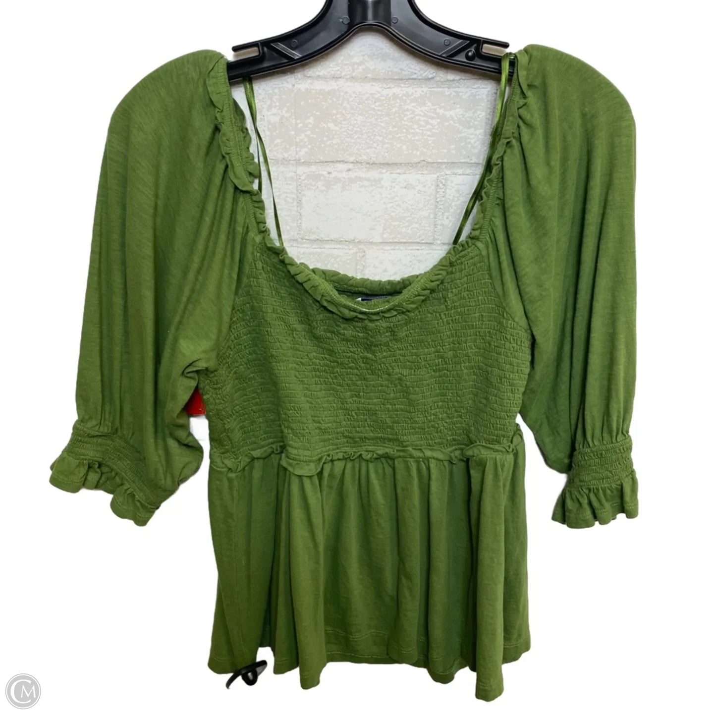 Top 3/4 Sleeve By Crown And Ivy In Green, Size: M