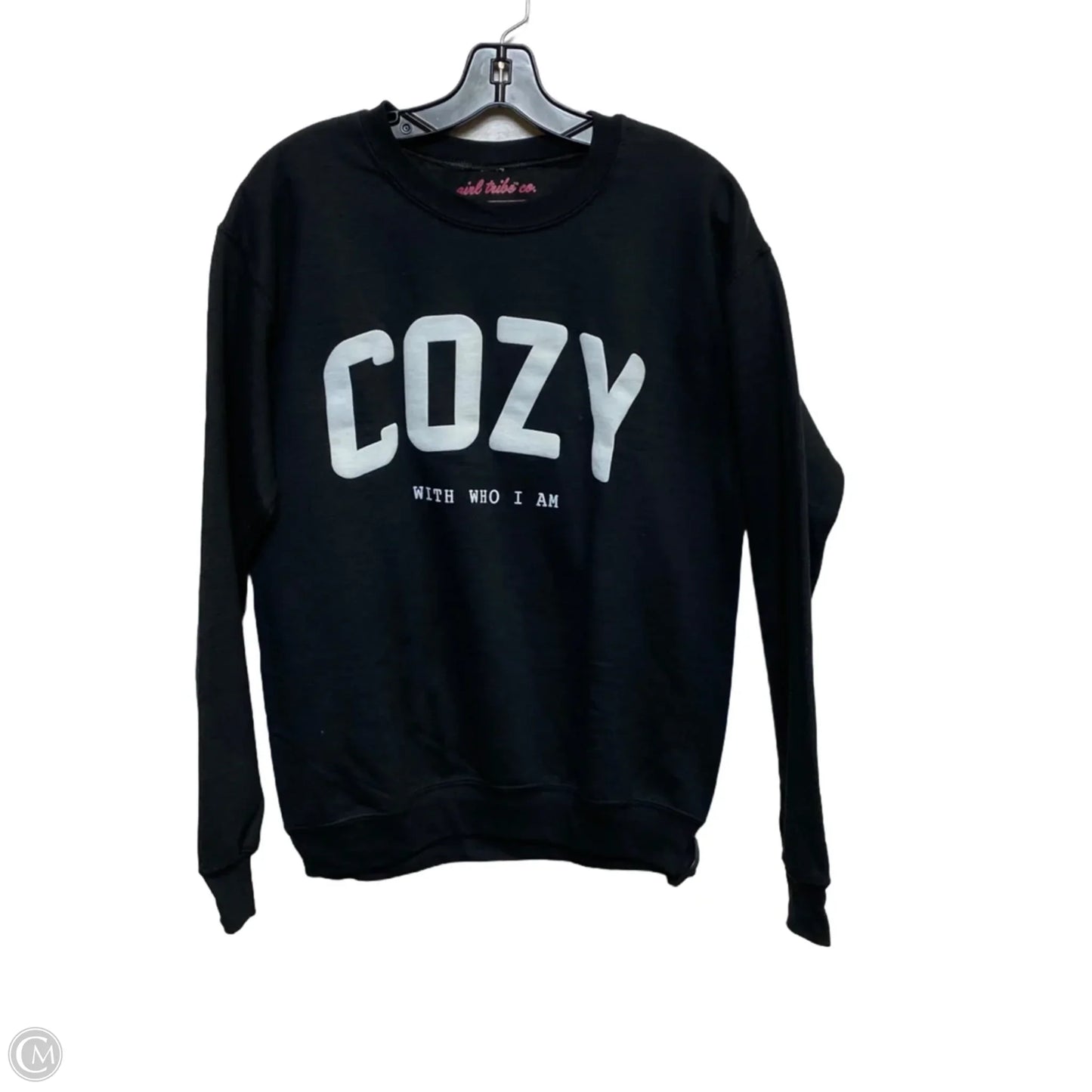 Sweatshirt Crewneck By Girl Tribe Co In Black, Size: S