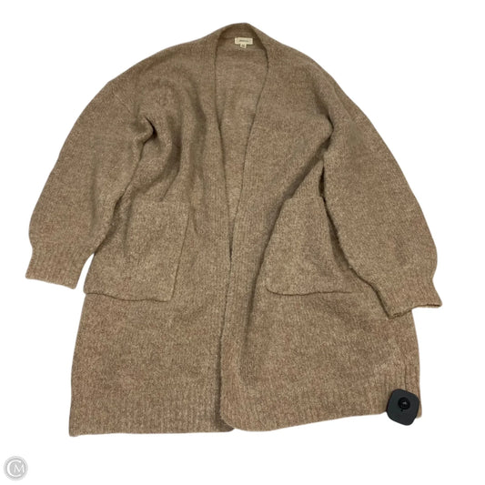 Sweater Cardigan By Debut In Tan, Size: S