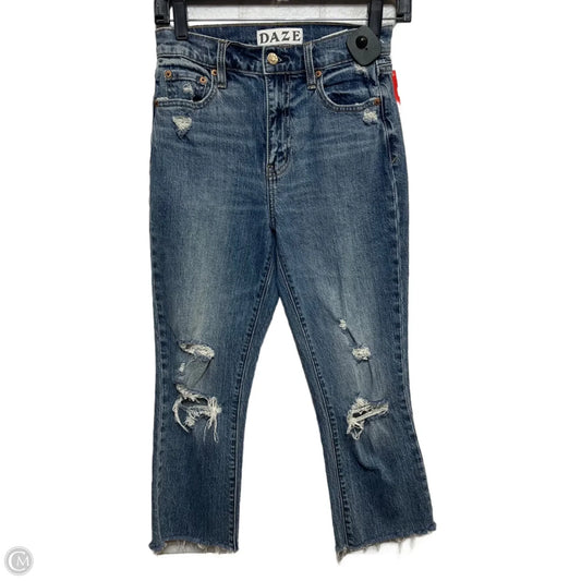 Jeans Cropped By Daze In Blue Denim, Size: 0