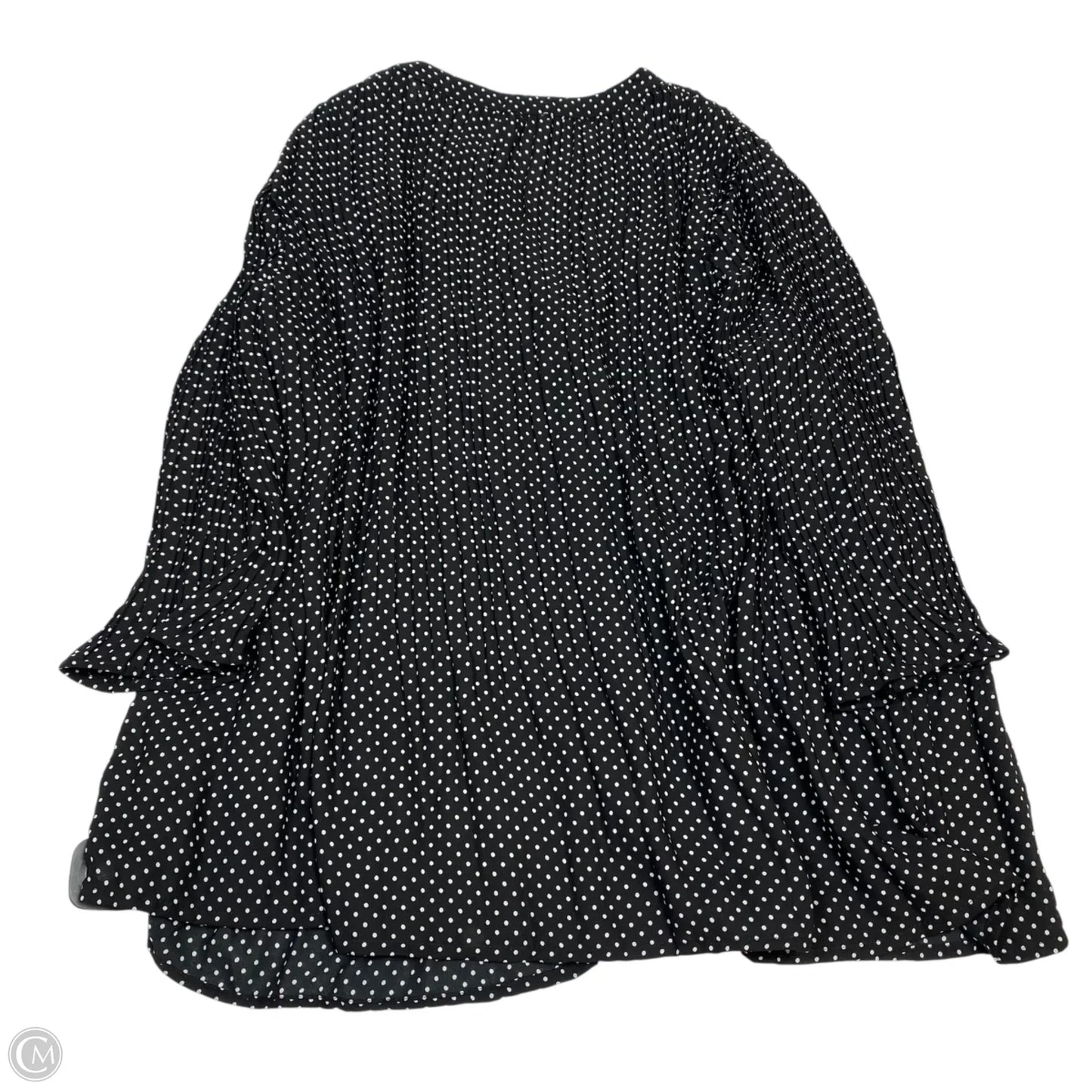 Top 3/4 Sleeve By Croft And Barrow In Black & White, Size: M
