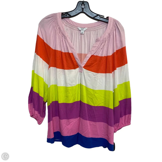 Top 3/4 Sleeve By Crown And Ivy In Multi-colored, Size: L