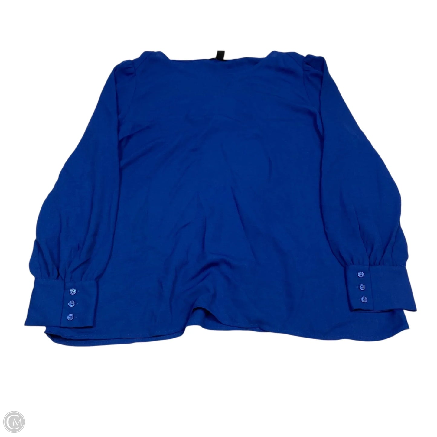 Top Long Sleeve By Halogen In Blue, Size: L