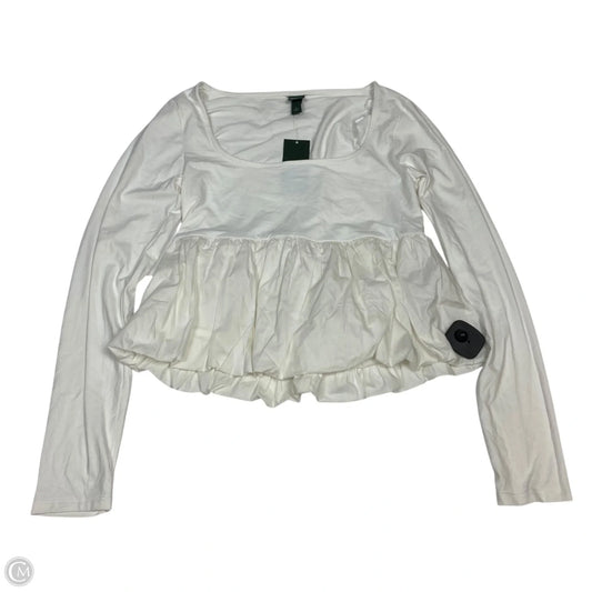 Top Long Sleeve By Wild Fable In White, Size: M