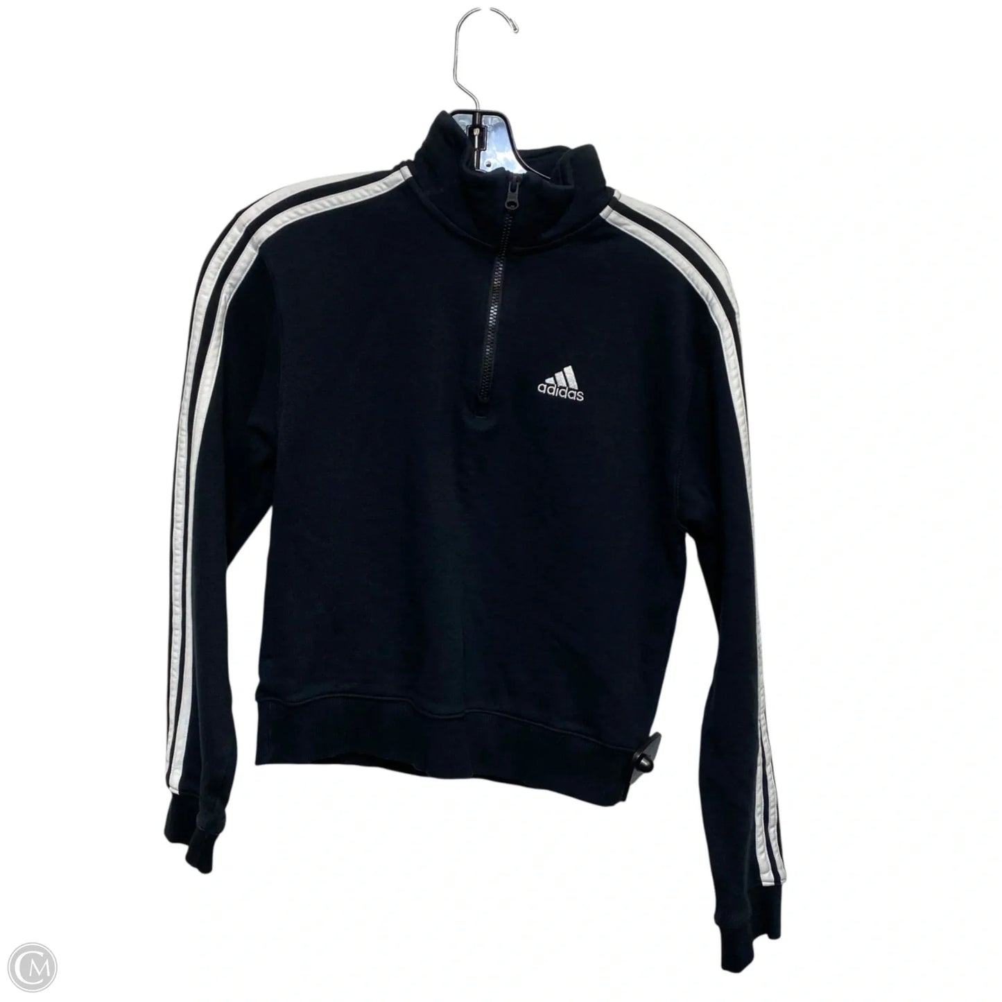 Athletic Sweatshirt Collar By Adidas In Black, Size: Xs