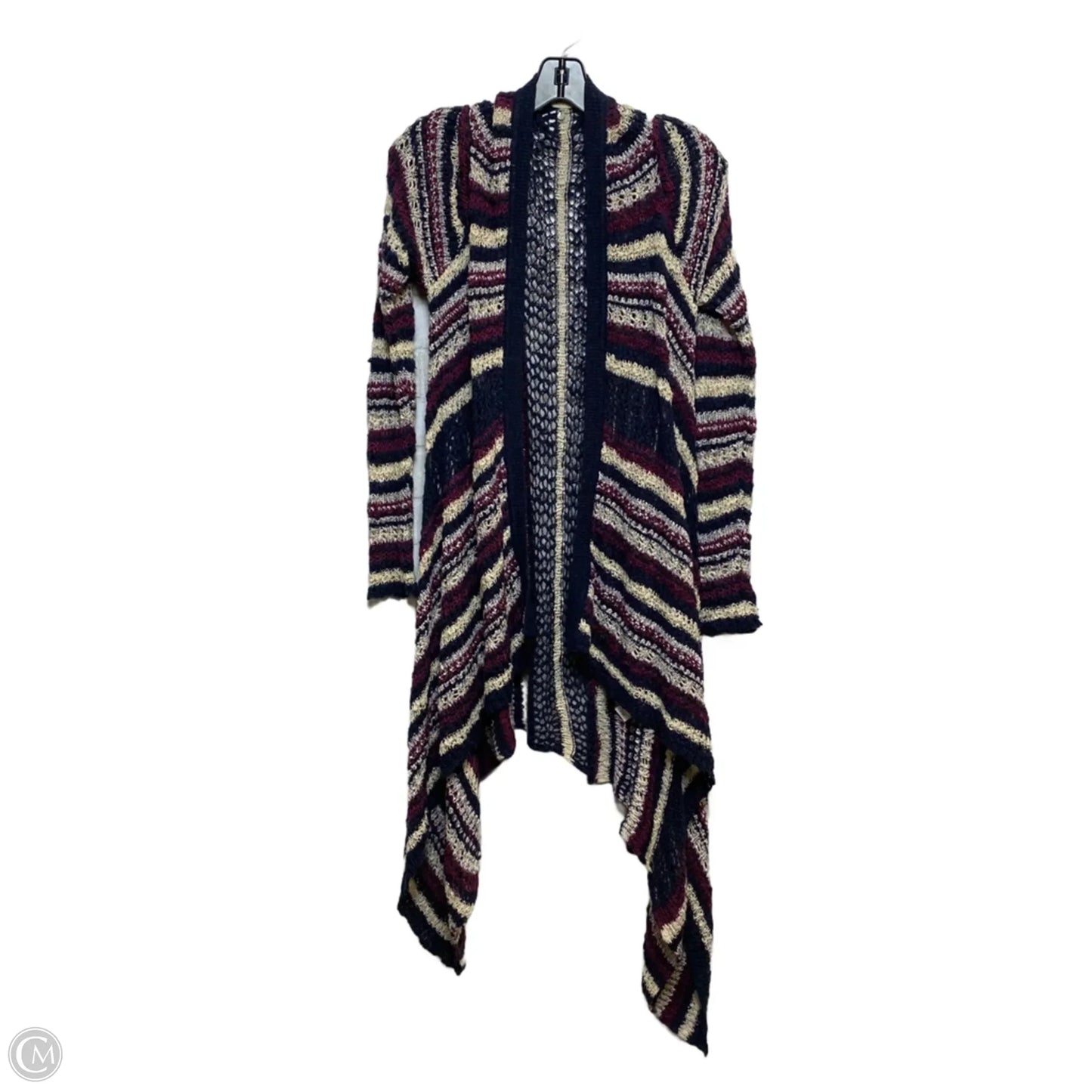 Sweater Cardigan By Lucky Brand In Blue & Purple, Size: S