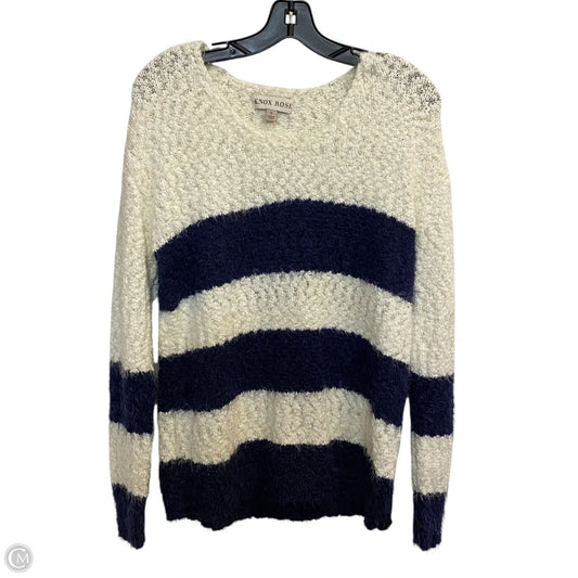 Sweater By Knox Rose In Blue & Cream, Size: S