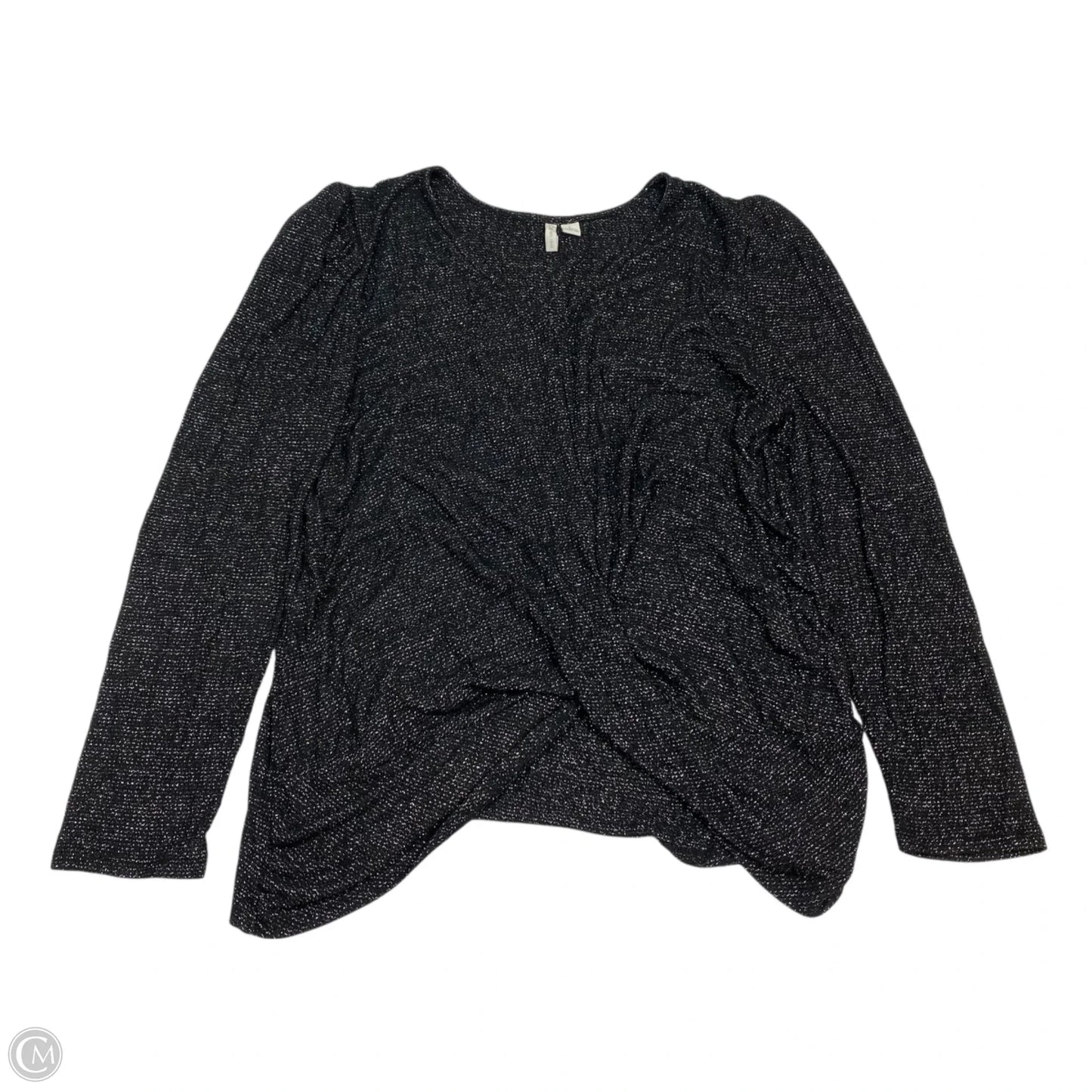 Top Long Sleeve By Cato In Black, Size: L