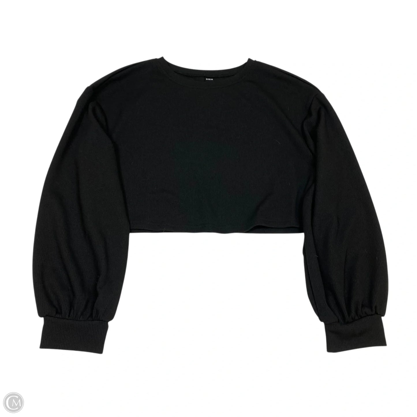 Top Long Sleeve Basic By Shein In Black, Size: S