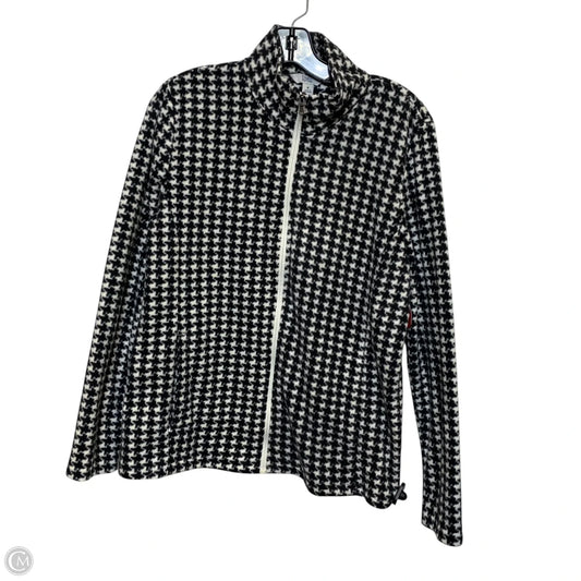 Jacket Fleece By Croft And Barrow In Black & White, Size: M