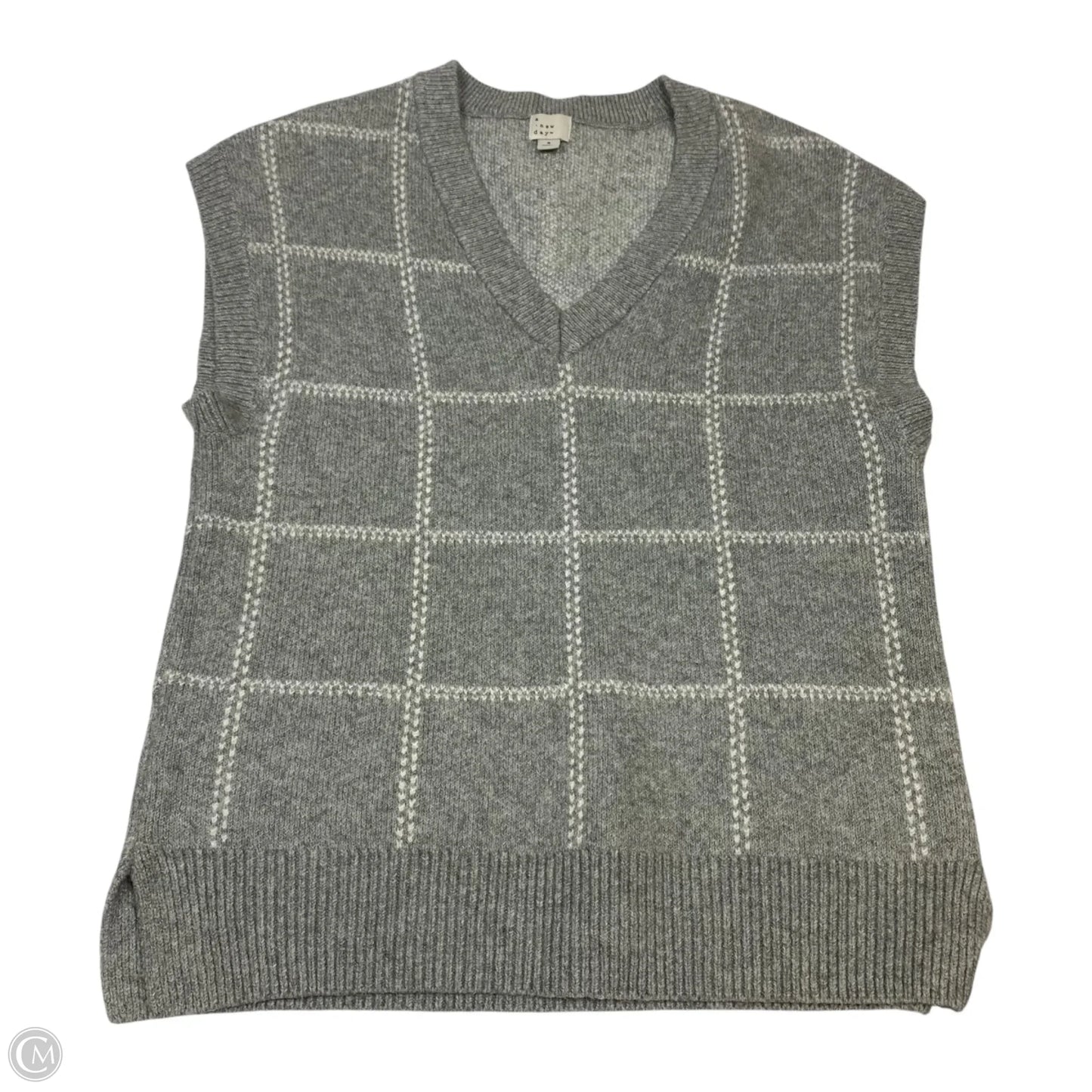 Vest Sweater By A New Day In Grey, Size: S