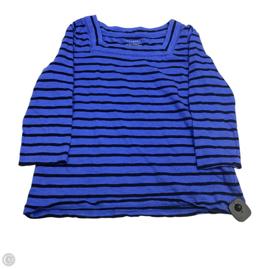 Top 3/4 Sleeve By Talbots In Blue, Size: M