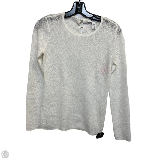 Top Long Sleeve By White House Black Market In Cream, Size: Xxs