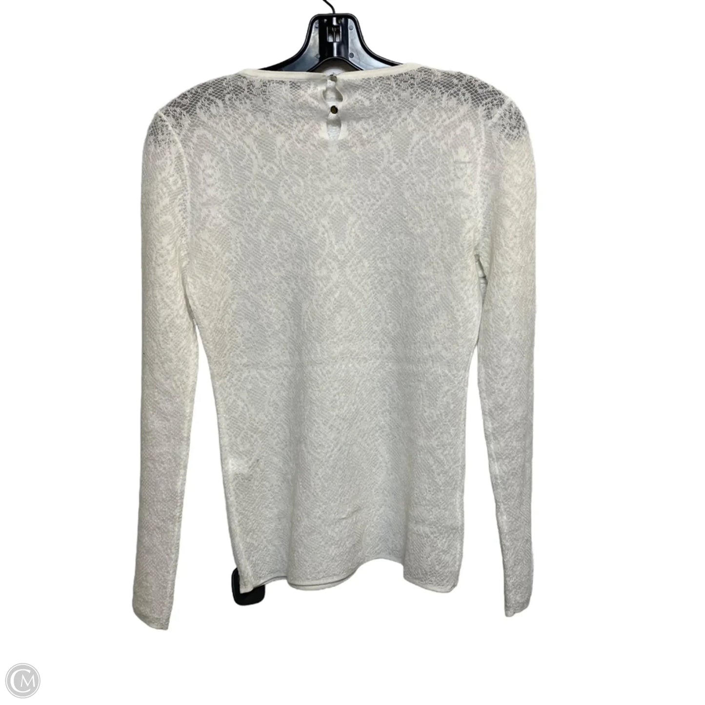 Top Long Sleeve By White House Black Market In Cream, Size: Xxs
