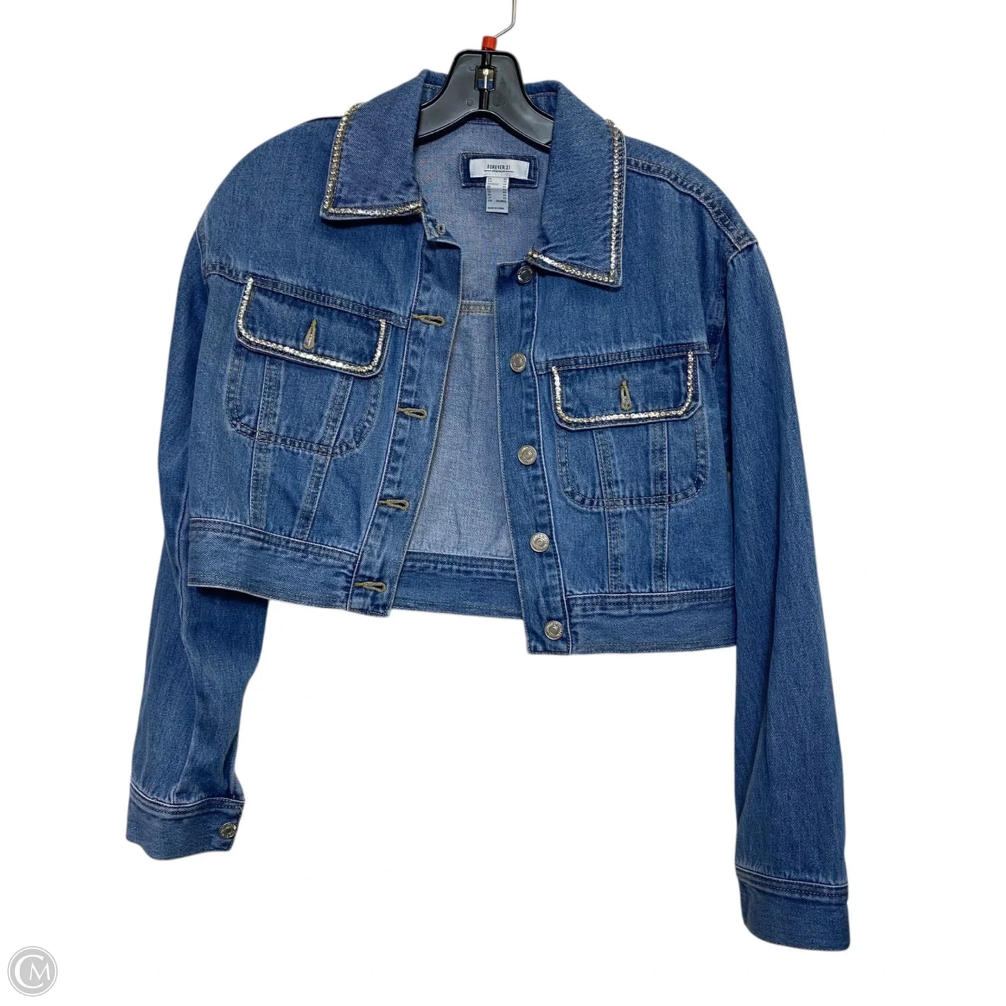 Jacket Denim By Forever 21 In Blue Denim, Size: Xs