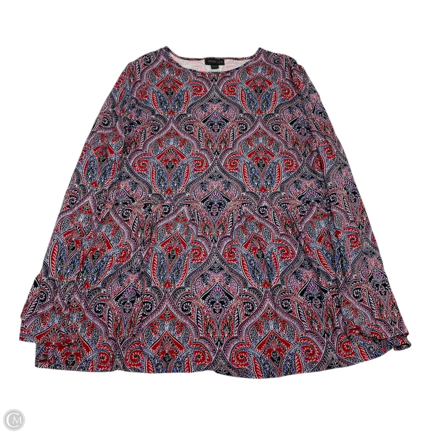 Top Long Sleeve By J. Jill In Blue & Red, Size: L