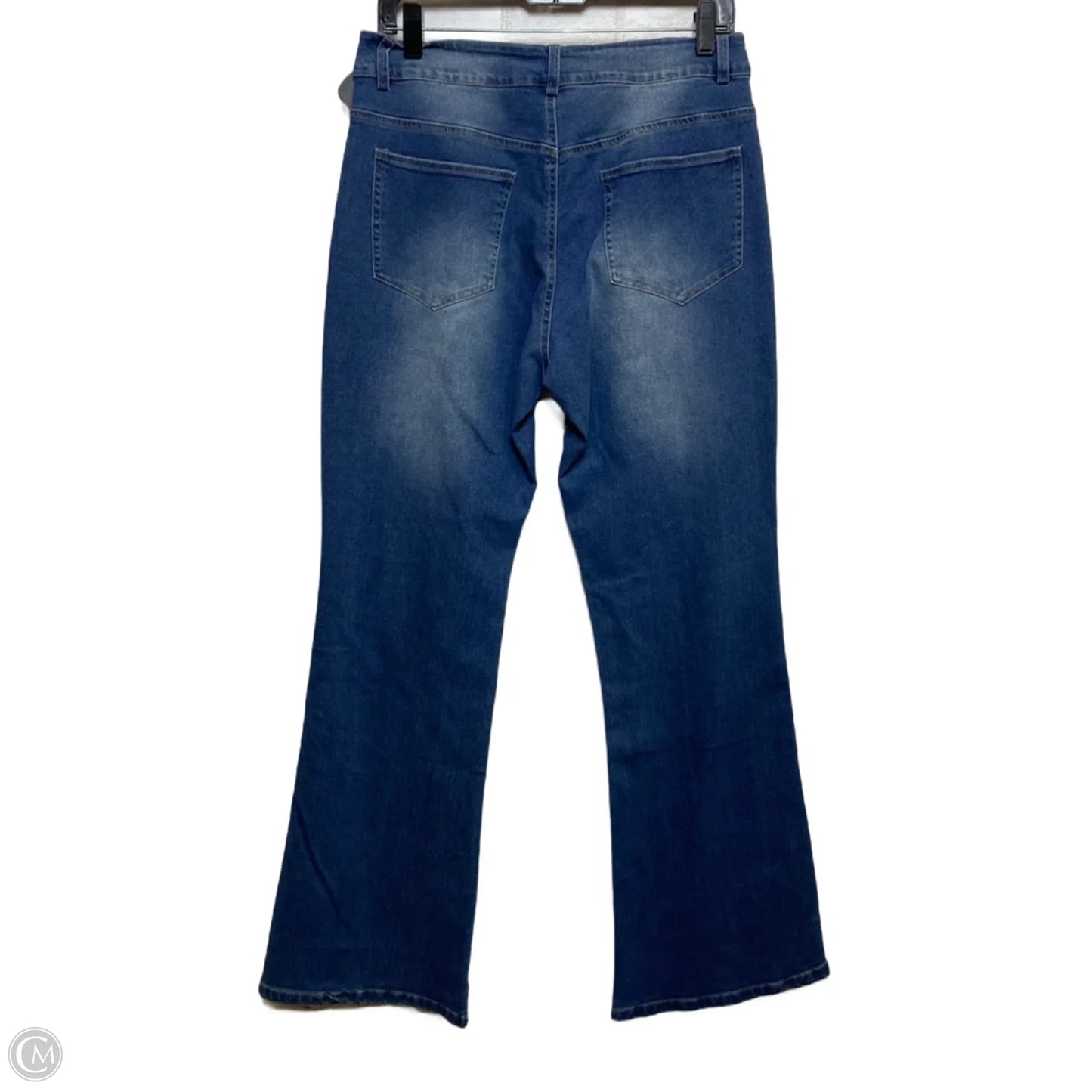 Jeans Flared By Cmf In Blue Denim, Size: M