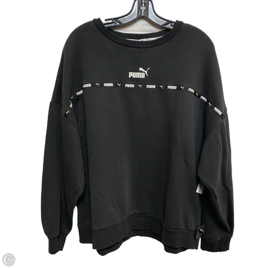 Athletic Sweatshirt Crewneck By Puma In Black, Size: Xxl