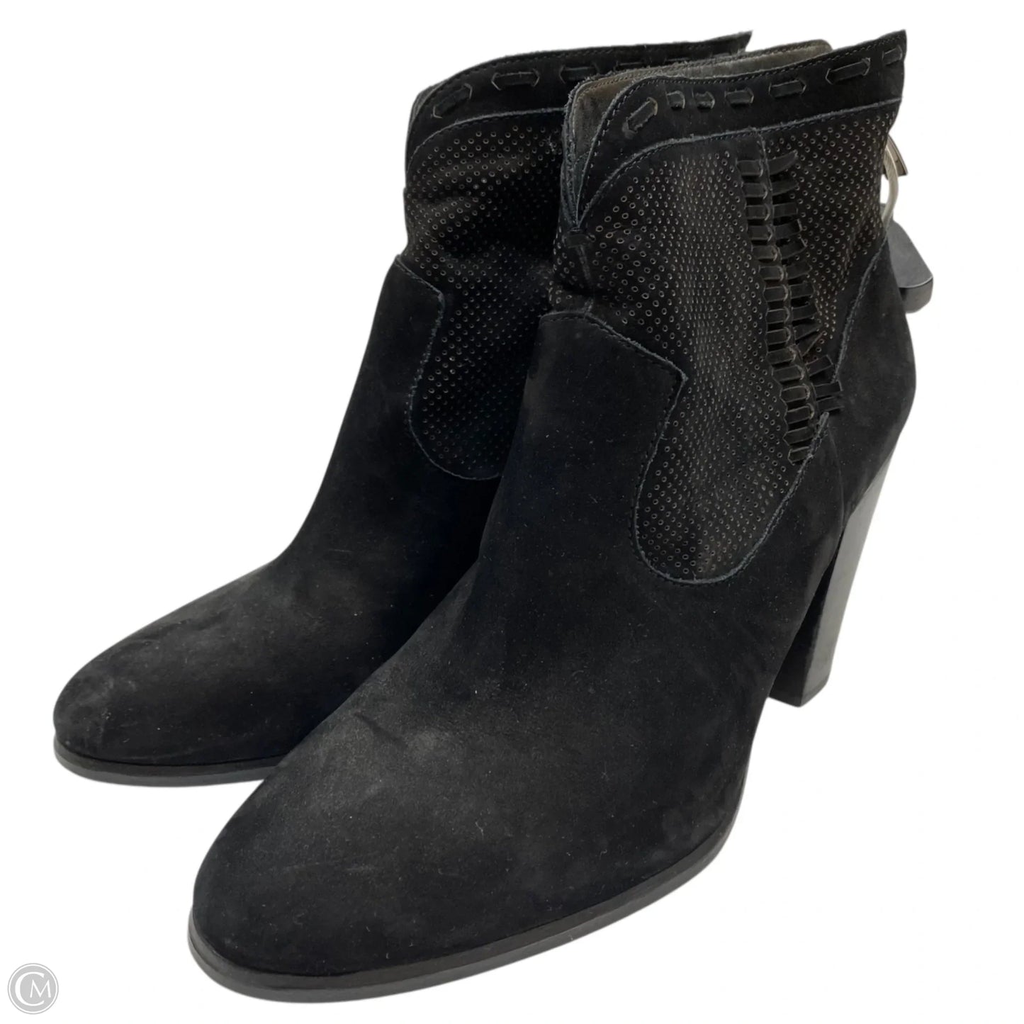 Boots Ankle Heels By Vince Camuto In Black, Size: 10