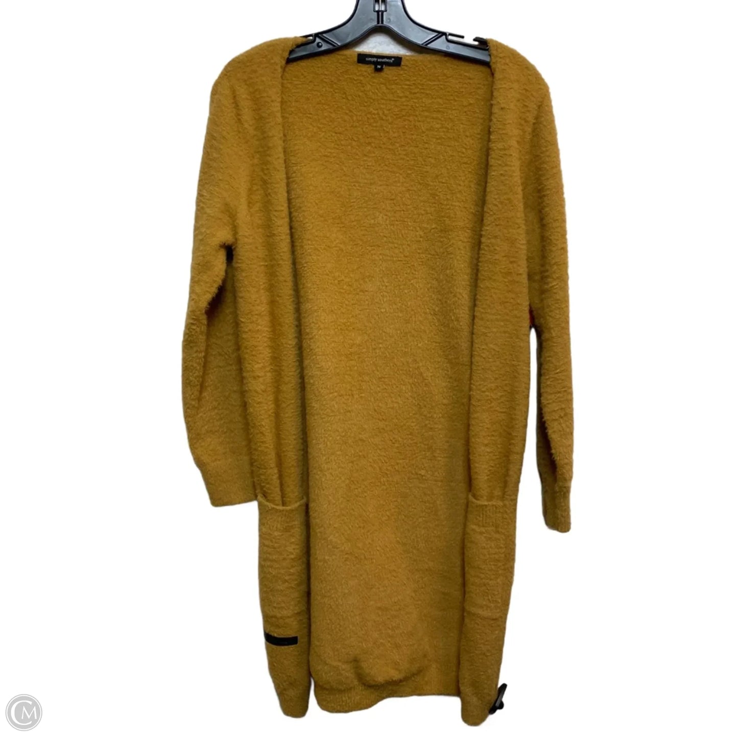 Sweater Cardigan By Simply Southern In Brown, Size: S