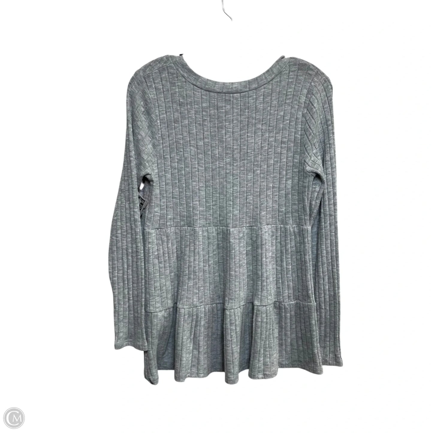Top Long Sleeve By Andree By Unit In Grey, Size: M