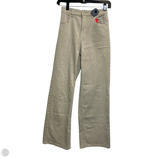 Jeans Wide Leg By H&m In Tan Denim, Size: 0