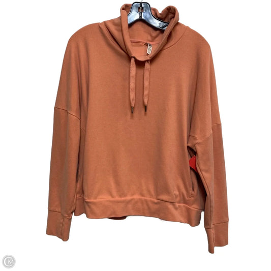 Athletic Top Long Sleeve Collar By Kyodan In Orange, Size: Xl