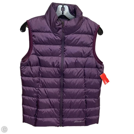 Vest Puffer & Quilted By Eddie Bauer In Purple, Size: M