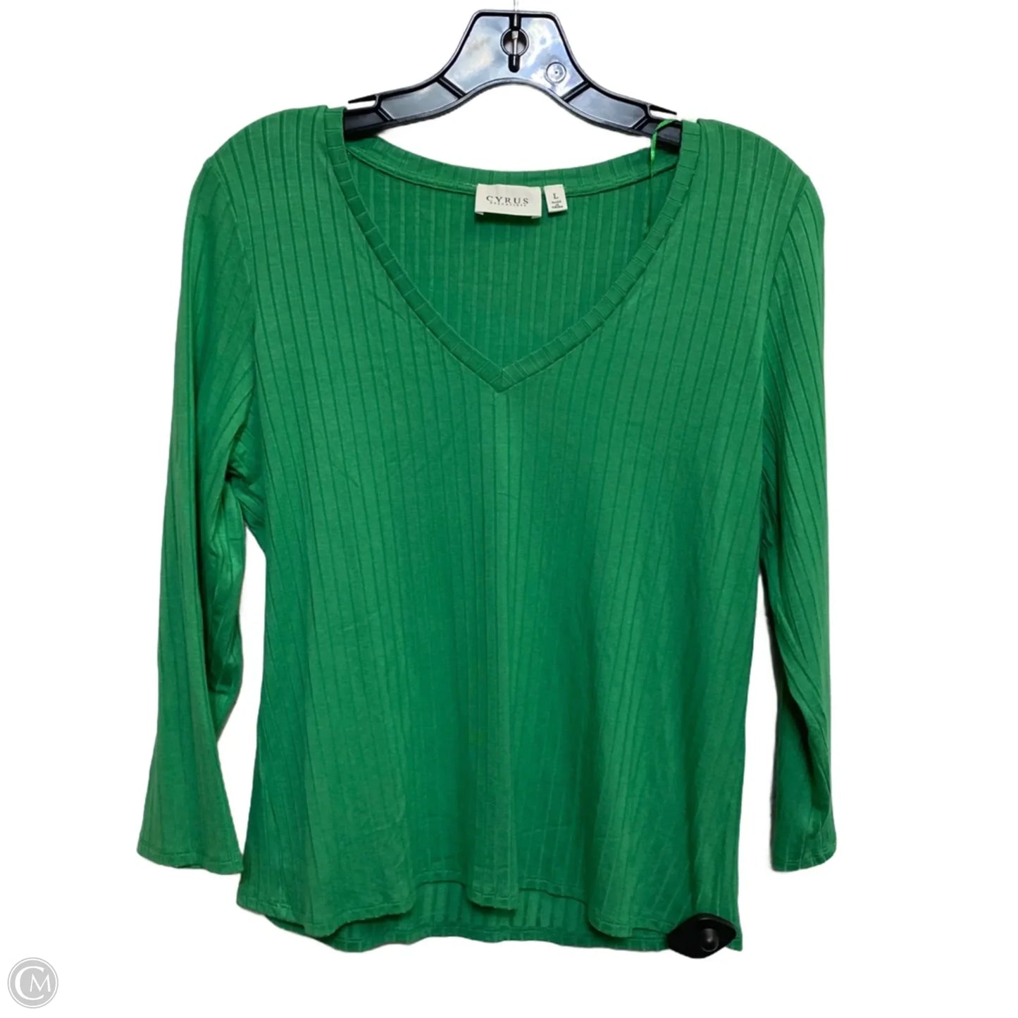 Top 3/4 Sleeve By Cyrus In Green, Size: L
