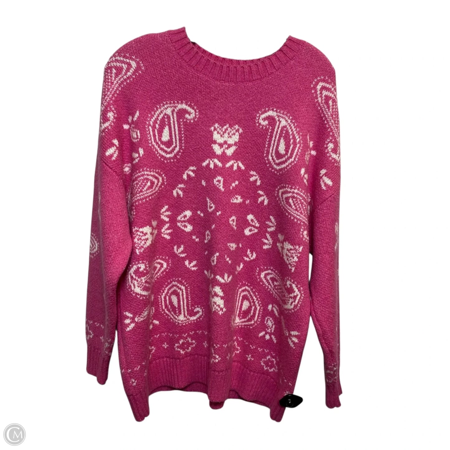 Sweater By American Eagle In Pink & White, Size: S