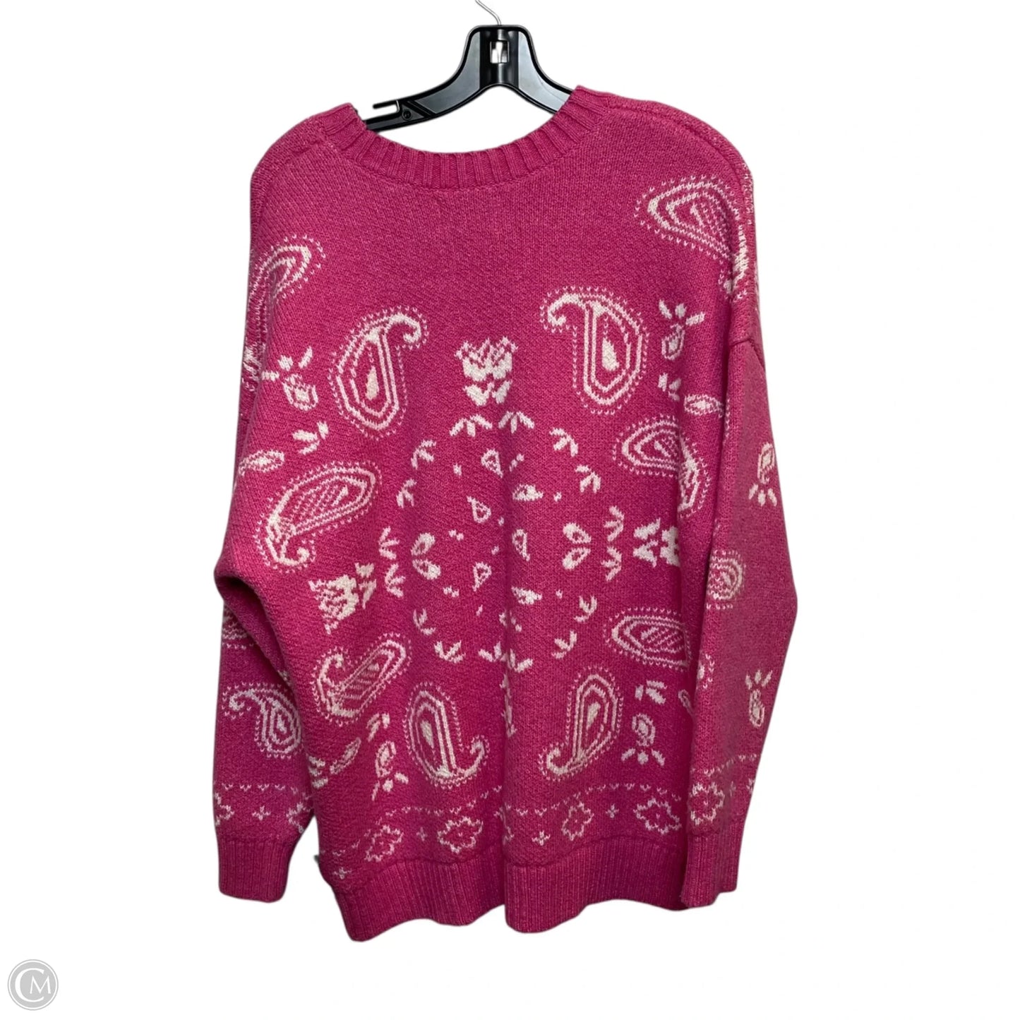 Sweater By American Eagle In Pink & White, Size: S